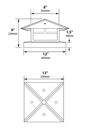 Focus Industries AL10LGPL12BRS 12V 3W Omni LED Solid Brass Pedestal Lantern, Brass Finish