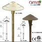 Focus Industries AL15L12CAM 12V 3W Omni LED 8" Cast Aluminum Tiki Hat, Camel Tone Finish