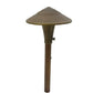 Focus Industries AL15SML12BAV 12V 3W Omni LED 5.75"" Cast Brass Tiki Hat, Brass Acid Verde Finish