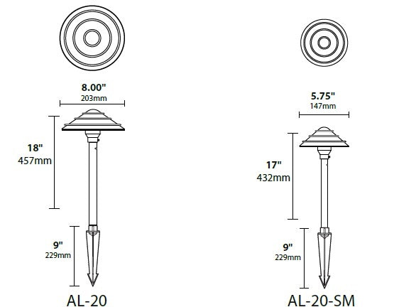 Focus Industries AL20SMAHL12CAM 12V 3W Omni LED 5.75" Small Aluminum Saturn Ring Hat Area Light with Adjustable Hub, Camel Tone Finish