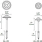 Focus Industries AL20SMAHL12STU 12V 3W Omni LED 5.75" Small Aluminum Saturn Ring Hat Area Light with Adjustable Hub, Stucco Finish