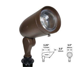 Focus Industries CDL-20-AC-MR16-RBV 12V 75W MR16 Halogen Bullet Directional Light with Angle Collar, Rubbed Verde Finish