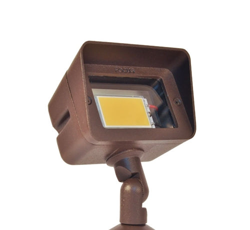 Focus Industries DL-15-LEDP412V-RST 12V 4W LED 300 lumens Directional Floodlight, Rust Finish