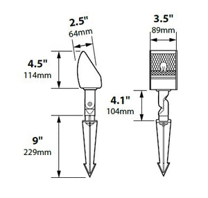 Focus Industries DL04L12CPR 12V 3W Omni LED  Extruded Aluminum Floodlight, Chrome Powder Finish