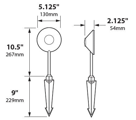 Focus Industries DL08L12CAM 12V 3W Omni LED  Cast Aluminum Floodlight, Camel Tone Finish