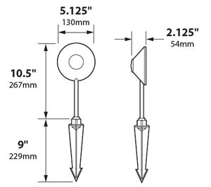 Focus Industries DL08L12RBV 12V 3W Omni LED  Cast Aluminum Floodlight, Rubbed Verde  Finish