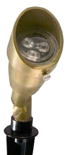 Focus Industries DL13NLBAR Directional LED Cast Brass Bullet Light, MR16 36 Degrees Flood, No Lamp, Convex Lens, Brass Acid Rust