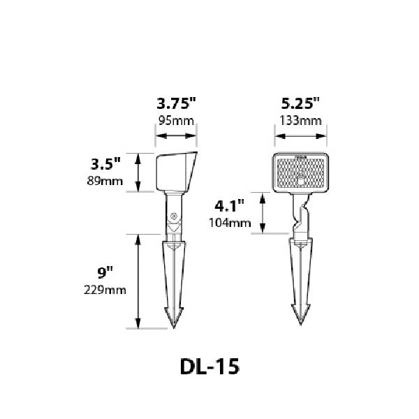 Focus Industries DL15L12BRT 12V 3W Omni LED Cast Aluminum Floodlight, Bronze Texture Finish