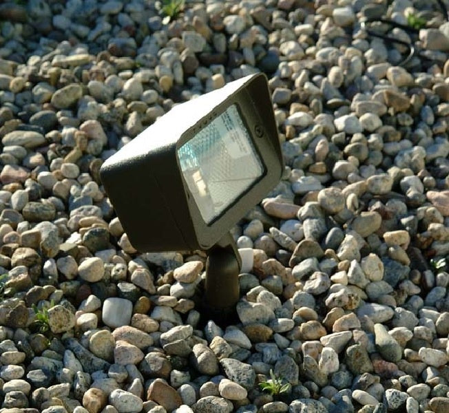 Focus Industries DL15L12WBR 12V 3W Omni LED Cast Aluminum Floodlight, Weathered Brown Finish