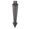 Focus Industries FA-03-BLT Black ABS stake with 1/2" NPS female threads Finish