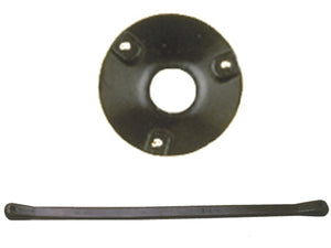 Focus Industries FA-24-TREE-10-BLT 12v tree mount brass canopy with 10" rubber strap, stretches to 15", Black Texture Finish