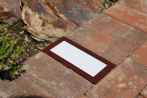 Focus Industries FA-53-TRC Stamped Aluminum Face Plate for SL-04-AL with White Acrylic Lens, Terra Cotta Finish