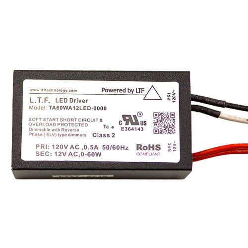 Focus Industries HW-12-60-LED 60 Watt Hardwire Electronic Transformer, 11.5V Finish