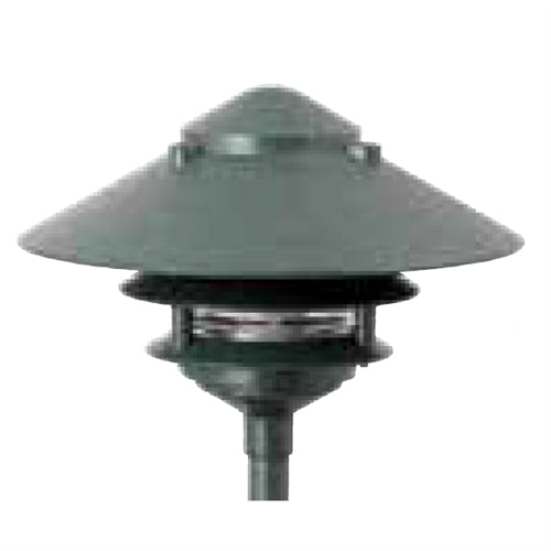 Focus Industries IAL-03-10NL-WBR E26 Standard Base 3 Tier 10" Pagoda Hat Area Light, Weathered Brown Finish