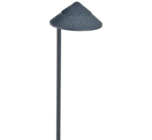 Focus Industries PL-21-BRT 12V 18W S8 Incandescent 5.75" Tiki Hat Path Light, Bronze Texture Finish