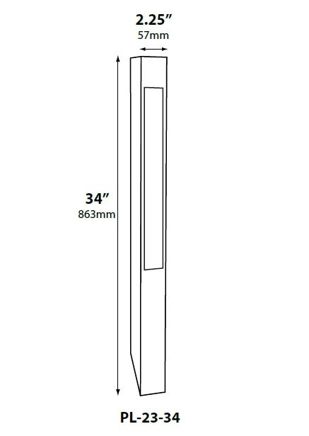 Focus Industries PL2334L12WTX 12V 3W Omni LED 34" Aluminum Bollard Path Light, White Texture Finish