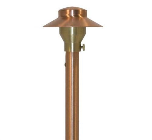 Focus Industries RXA-02-COP 12V 20W T4 Halogen 3.5" China Hat with Adjustable Hub Area Light, Unfinished Copper