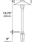 Focus Industries RXA01L12HTX 3W Omni LED 6" Adjustable Spun Aluminum China Hat Area Light, Hunter Texture Finish