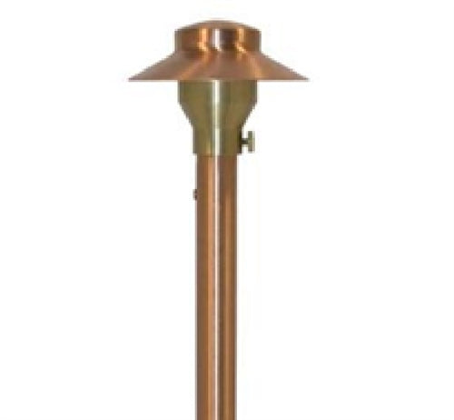 Focus Industries RXA02NLCAV 12V 20W T4 Halogen 3.5" China Hat with Adjustable Hub Area Light, No Lamp, Copper Acid Verde Finish