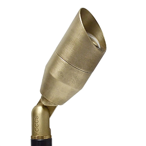 Focus Industries RXD-01-BRS 12V MR16 Halogen Cast Brass Bullet Directional Light, Unfinished Brass Finish