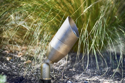 Focus Industries RXD-01-120V-NL-BRS 120V MR16 GU10 Halogen Cast Brass Bullet Directional Light, Unfinished Brass Finish