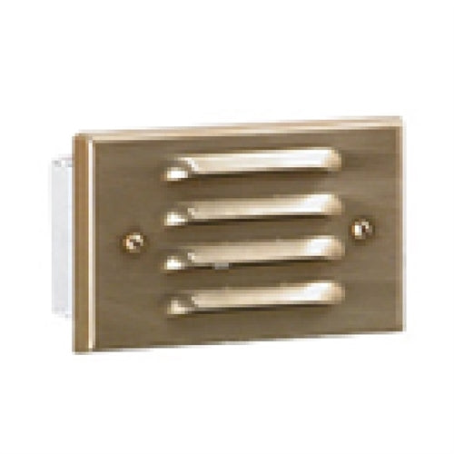 Focus Industries SL-02-LEDP-LUN 12V 4W LED Flat Panel 4 Louver Step Light, Luna Finish