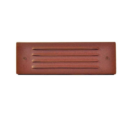 Focus Industries SL-04-LEDP-WBR 12V 8W LED flat panel 4 Louver Step Light, Weathered Brown Finish