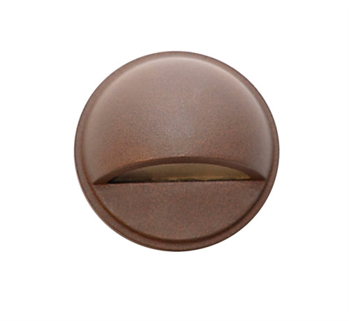 Focus Industries SL-07-LED315FBRS 3W OMNI LED, Cast Brass Surface Dome Step Light, 15 ft Wiring, Brass Finish
