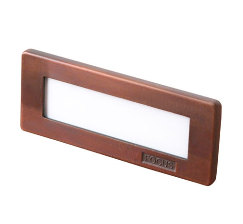 Focus Industries SL-08-AL-LEDPSB-STU 12V 8W LED Flat Panel Step Light with Sand Blast Lens, Stucco Finish