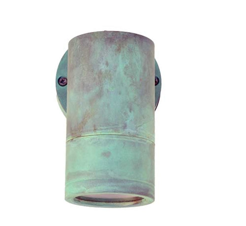 Focus Industries SL-16-DMR8-BAV 12V 20W MR8 Halogen, Brass Down Light, Brass Acid Verde Finish