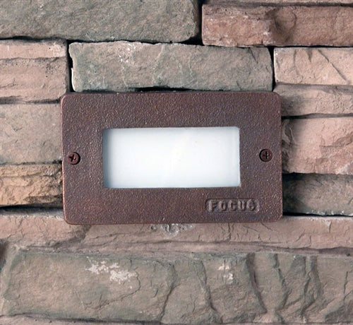 Focus Industries SL-17-AL-T8-WTX 120V 25W T8 Halogen Lensed Step Light, White Texture Finish