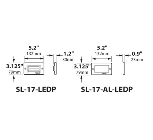 Focus Industries SL-17-LED3WIR 3W OMNI LED, Cast Aluminum  3 Louvers Step Light, Weathered Iron Finish
