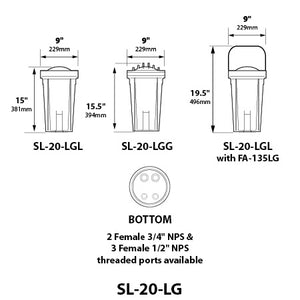 Focus Industries SL-20-LGLLEDP3840CPR 21W LED PAR38 40 Degree Aiming Composite Well Light, Aluminum Holder, Chrome Powder Finish