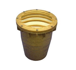 Focus Industries SL-20-MDGLEDM1540120-BRS 120V 15W LED Module 40 degree Flood Well Light with Lens Grate, Unfinished Brass