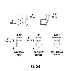 Focus Industries SL-24-LED3RBV 3W OMNI LED Round Step Light, Cast Aluminum, Rubbed Verde Finish