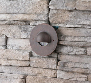 Focus Industries SL-24-LED3STU 3W OMNI LED Round Step Light, Cast Aluminum, Stucco Finish