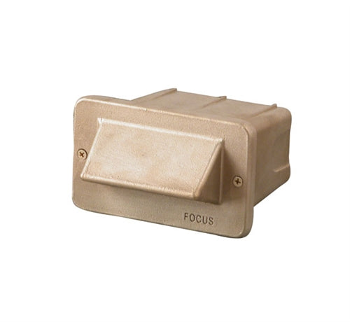 Focus Industries SL-30-LED3BRS 3W OMNI LED, Cast Brass, Single Louver Step Light, Brass Finish