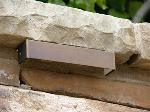 Focus Industries SL-42-LED3BAV 3W OMNI LED, Stamped Brass Ledge Light, Brass Acid Verde Finish