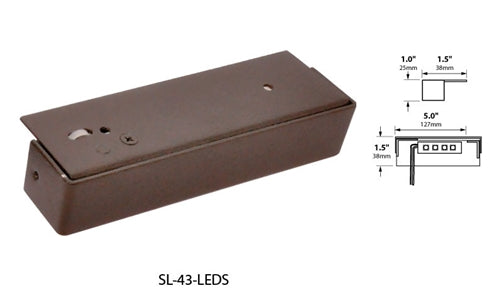 Focus Industries SL-43-LEDS-HTX 12V 2W LED, Rail Light, Hunter Texture Finish
