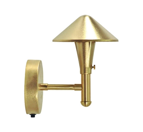 Focus Industries SL-49-BAV 12V 20W T4 Halogen, China Hat Wall Mount, Brass Acid Verde Finish