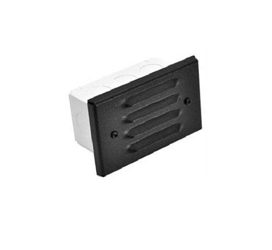 Focus Industries SL02L12WIR 3W Omni LED Stamp Aluminum 4 Louver Step Light, Weathered Iron Finish
