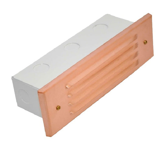 Focus Industries SL04L12HTX 2x3W Omni LED Stamp Aluminum 4 Louver Brick Step Light, Hunter Texture Finish