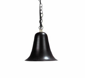 Focus Industries SL05L12ATV 3W Omni LED Spun Aluminum Hanging Bell Step Light with Brass Chain and J-Box, Antique Verde Finish