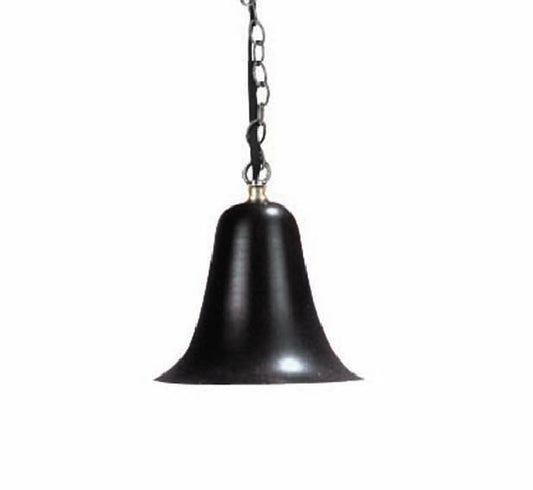 Focus Industries SL05L12STU 3W Omni LED Spun Aluminum Hanging Bell Step Light with Brass Chain and J-Box, Stucco Finish