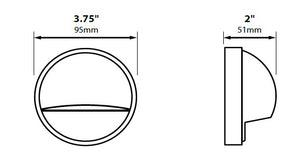 Focus Industries SL07L12CAM 3W Omni LED Cast Aluminum Surface Dome Step Light, Camel Tone Finish