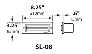Focus Industries SL08L160STU 120V Louvered Brick Light, 3W 120V LED Lamp, Stucco Finish