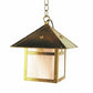 Focus Industries SL12L12BAV 3W Omni LED Brass Hanging Lantern Step Light with Brass Chain, Brass Acid Verde Finish