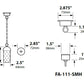 Focus Industries SL15L12RST 3W Omni LED Aluminum Hanging Starlight Step Light with Brass Chain and J-Box, Rust Finish