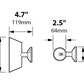 Focus Industries SL16L12CPR 3W Omni LED Aluminum Wall Mount Up or Downlight, Chrome Powder Finish