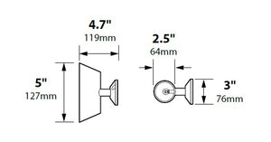 Focus Industries SL16L12HTX 3W Omni LED Aluminum Wall Mount Up or Downlight, Hunter Texture Finish